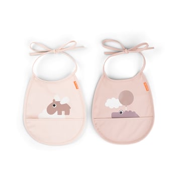 Produktfoto för Done by deer Happy Clouds Tiny haklapp 2-pack Powder