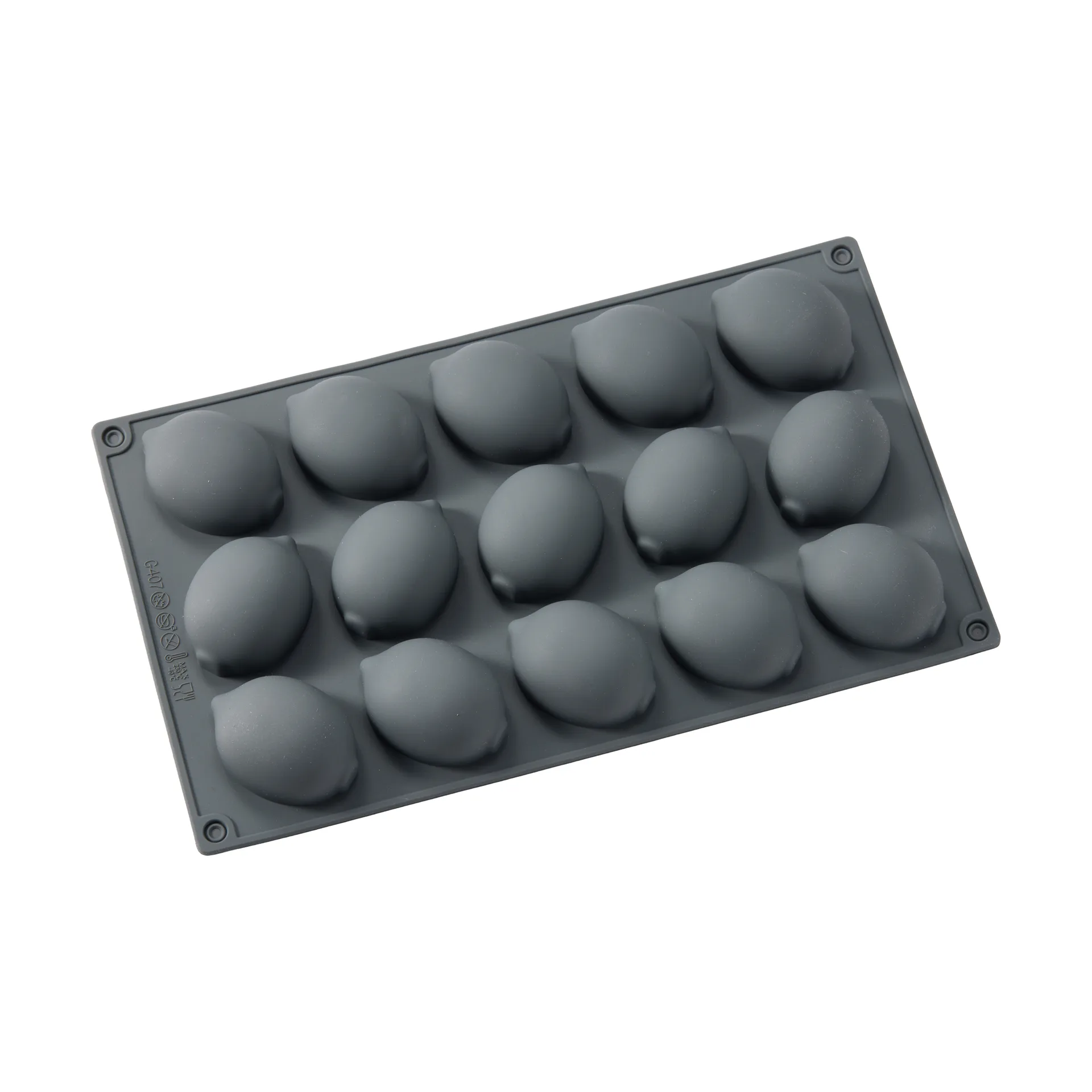 Beck bakform, Grå, citron, silikon, 15 st Dorre