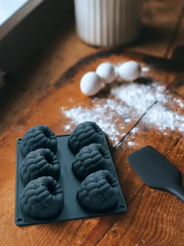 Beck bakform - Grå, hallon, silikon, 6 st - Dorre