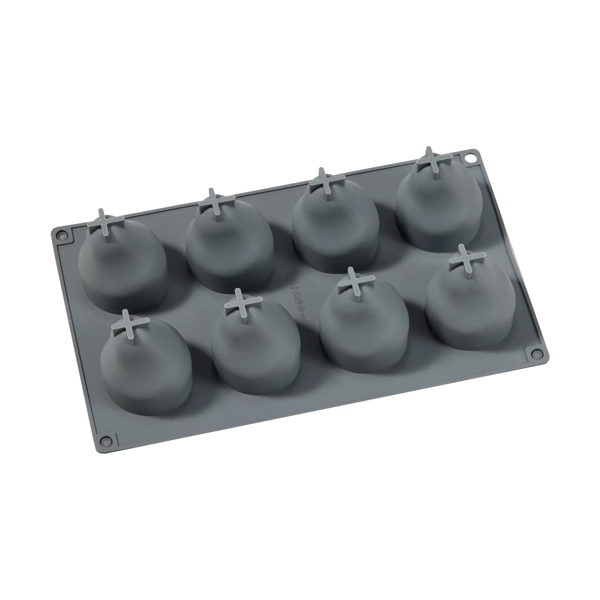 Beck bakform, Grå, päron, silikon, 8 st Dorre