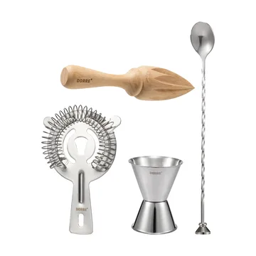 Bobbee bartillbehör - Rostfritt stål, trä, 4 delar - Dorre