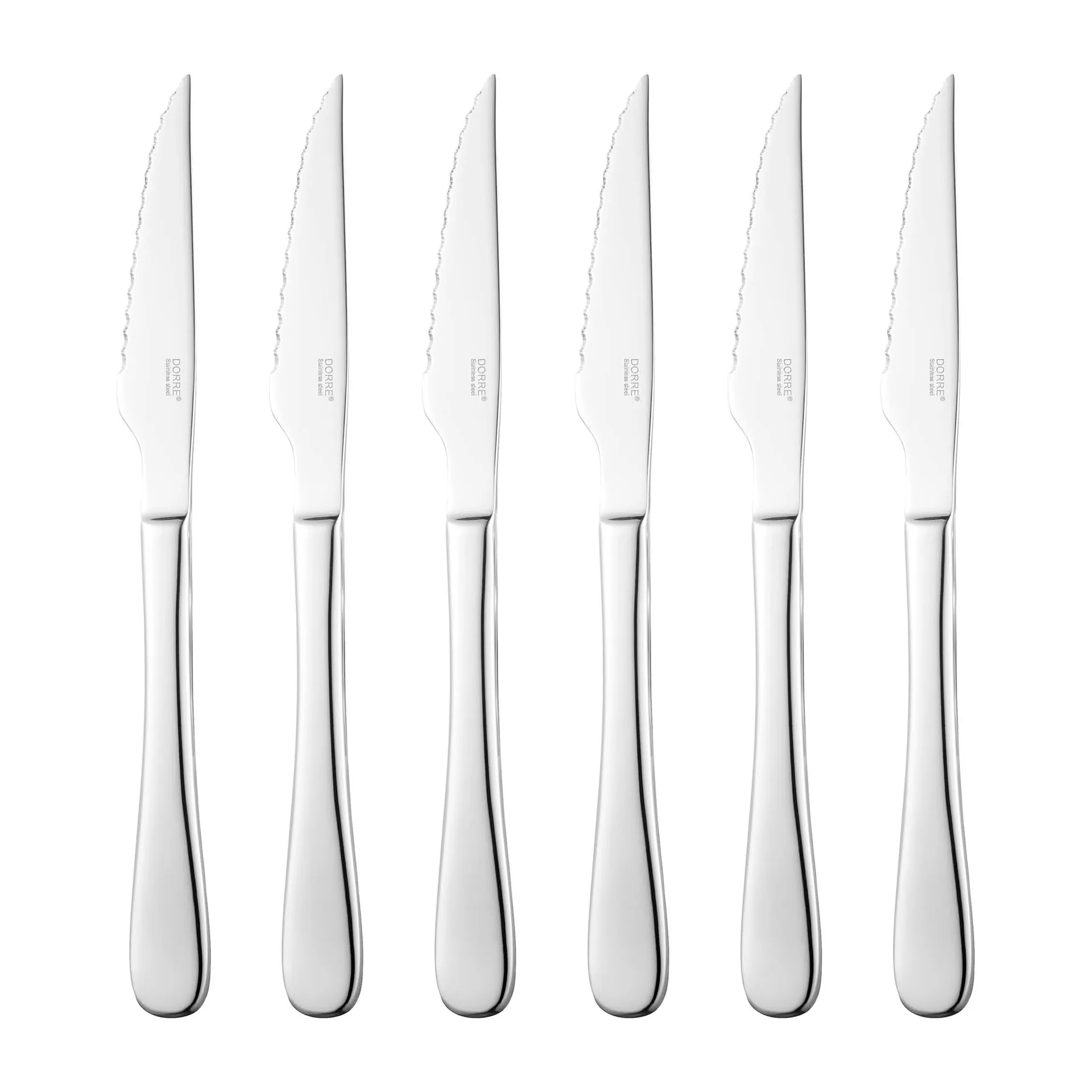 Classic grillkniv 6-pack, Rostfritt stål Dorre