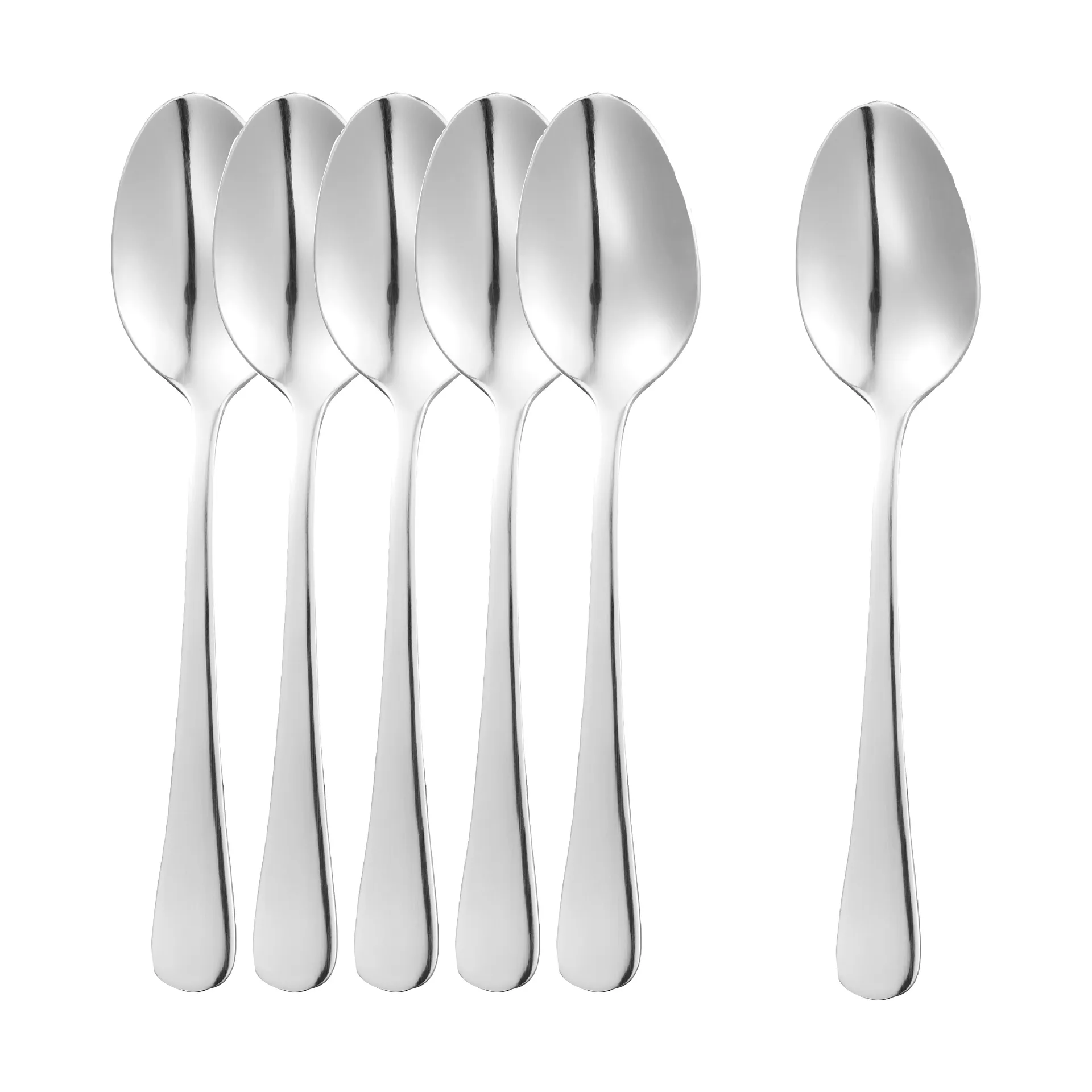 Classic kaffeskedar, Rostfritt stål, 6-pack Dorre