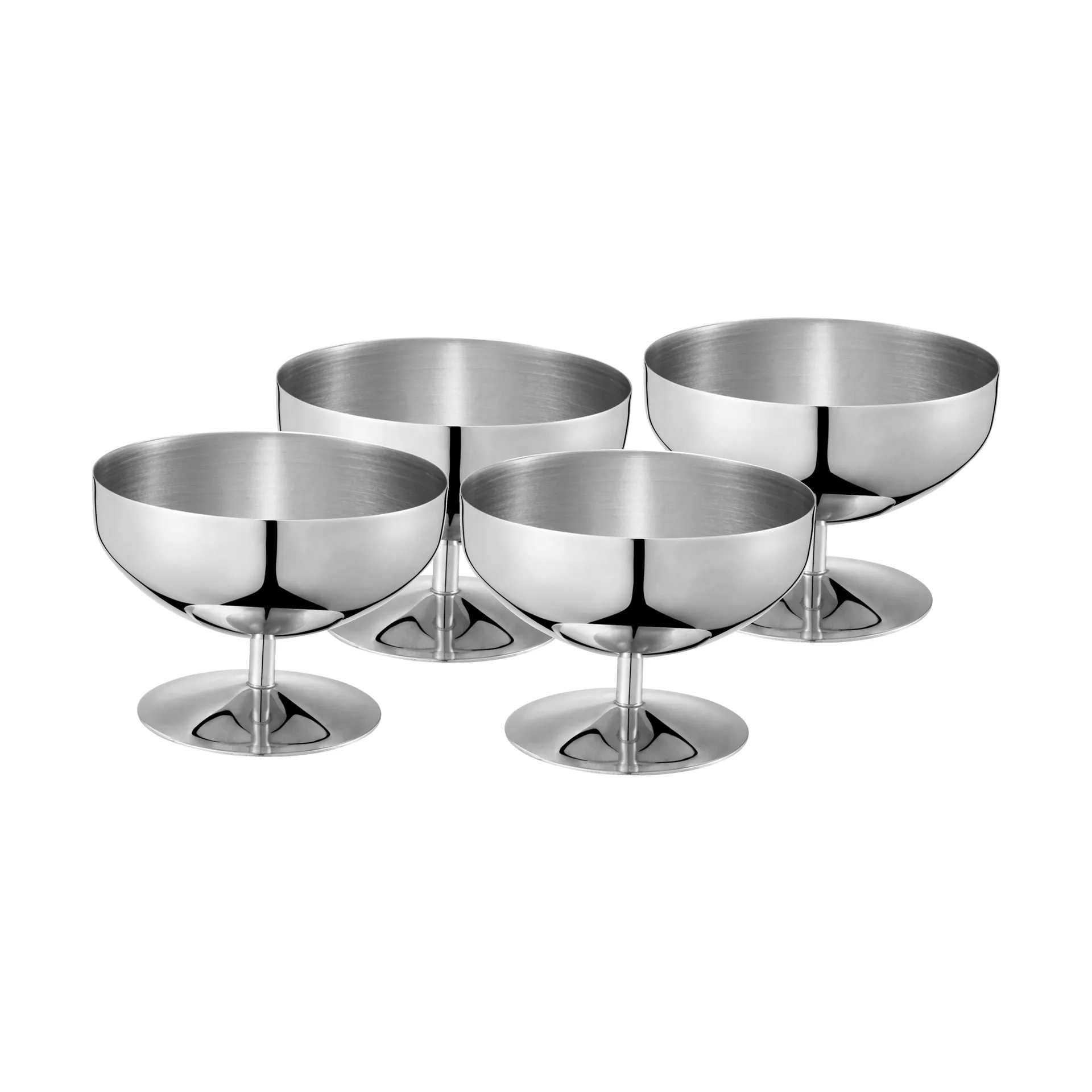Dorre Daysi dessertskål/glassbägare Rostfritt stål, 4-pack, 25 cl