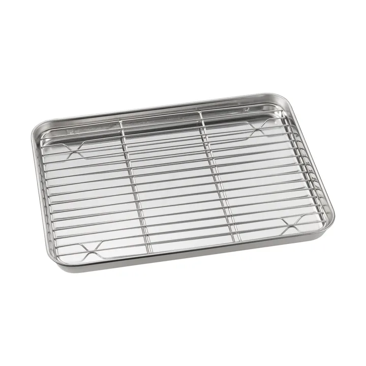 Gili gastrobleck - Rostfritt stål, med galler, 31,5x24,5 cm - Dorre