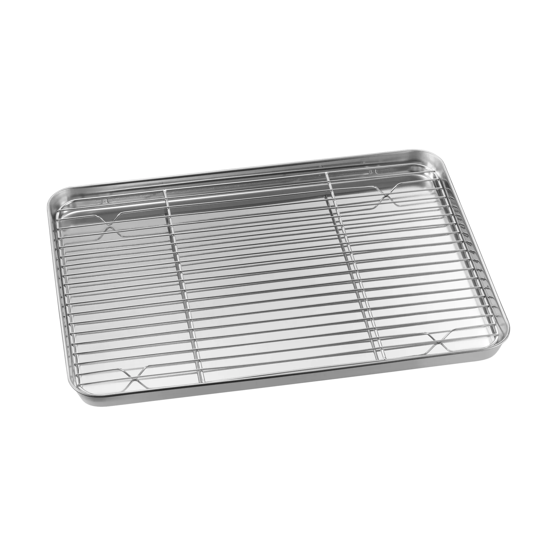 Gili gastrobleck, Rostfritt stål, med galler, 40,5x28 cm cm Dorre