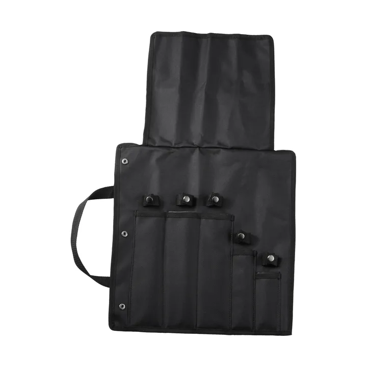 Kadi knivväska - Svart nylon, 5 knivfack - Dorre