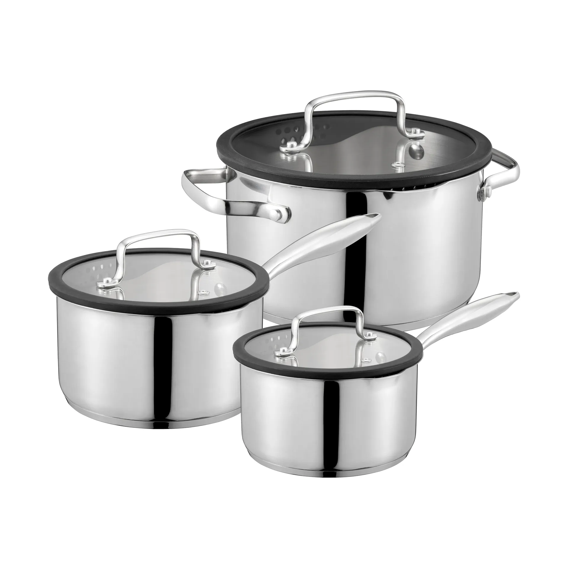 Karla kastrulset 3 delar, Silver Dorre