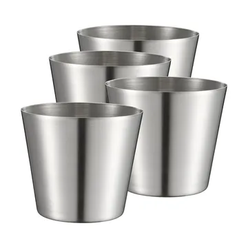 Peg pommes-/ serveringskopp - Rostfritt stål, 4-pack, Ø9,5 cm - Dorre