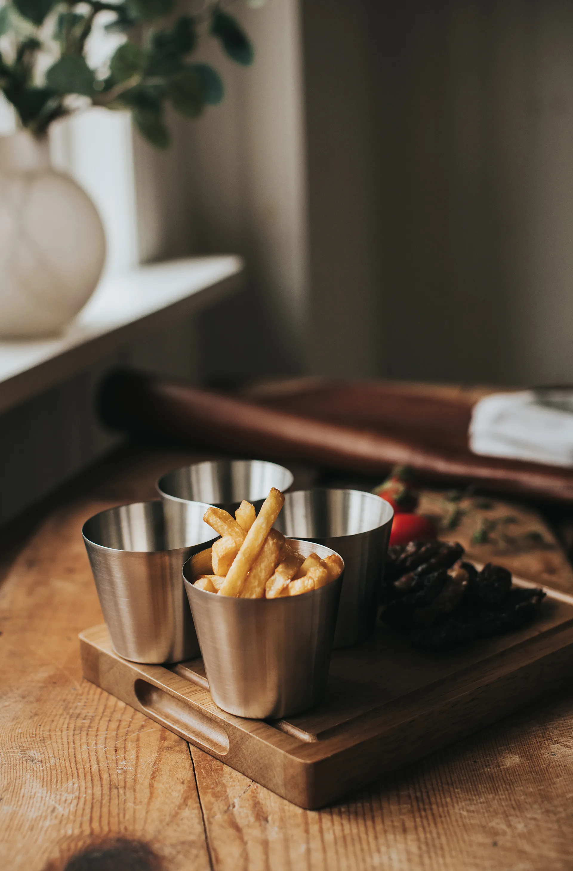 Peg pommes-/ serveringskopp, Rostfritt stål, 4-pack, Ø9,5 cm Dorre