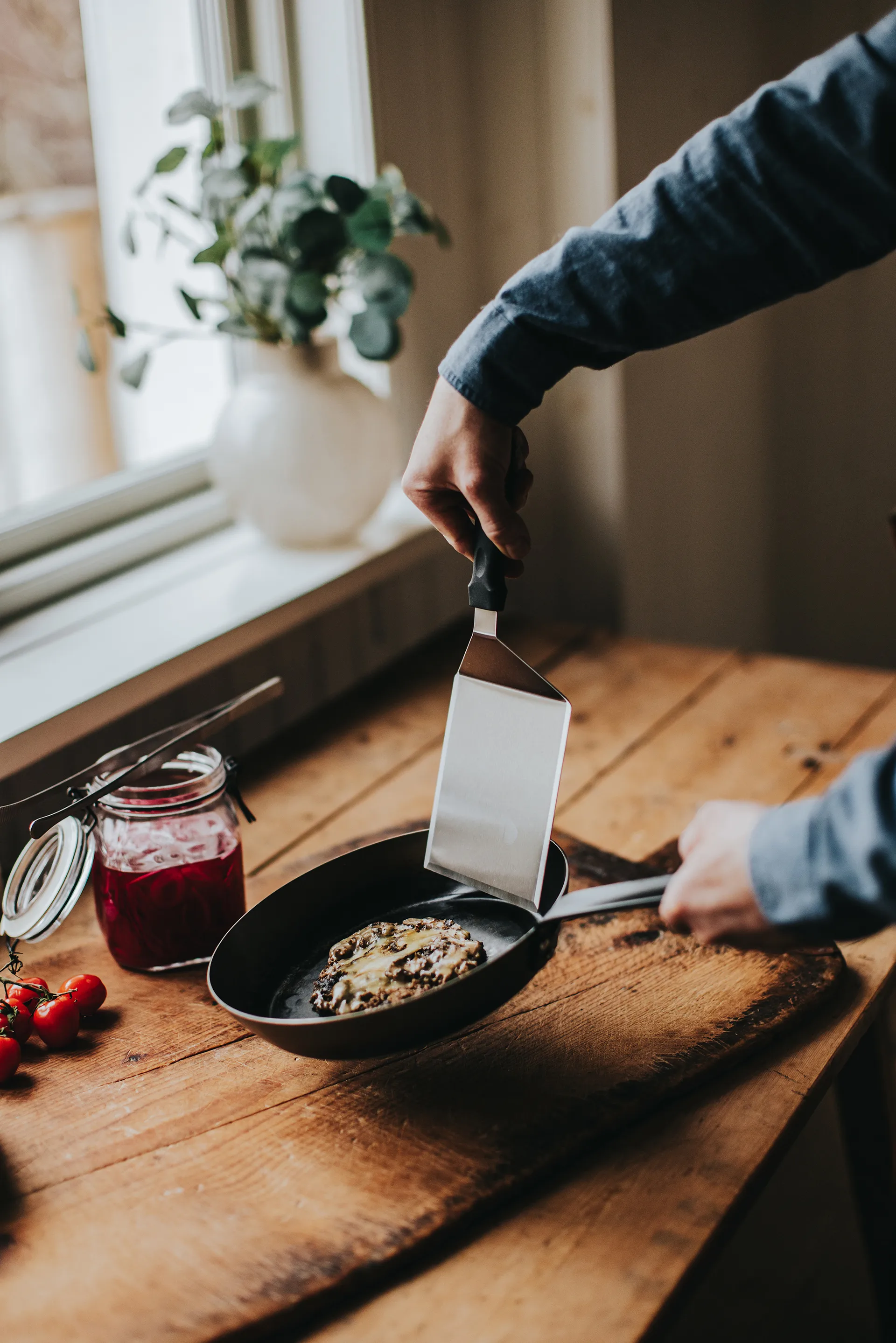 Sarika smashburgerset, Rostfritt stål, 3 delar Dorre