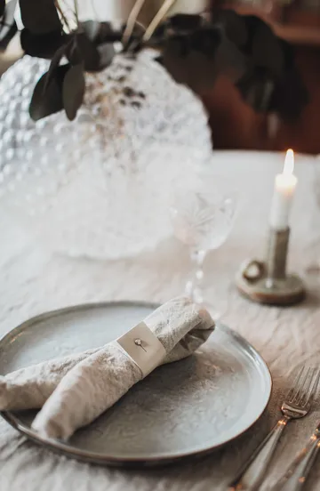 Selah servettring Ø9 cm 4 st - Beige - Dorre