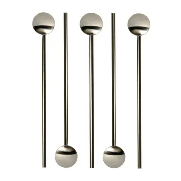 Dorre Tor cocktailsked med sugrör 20 cm 6-pack Rostfritt stål