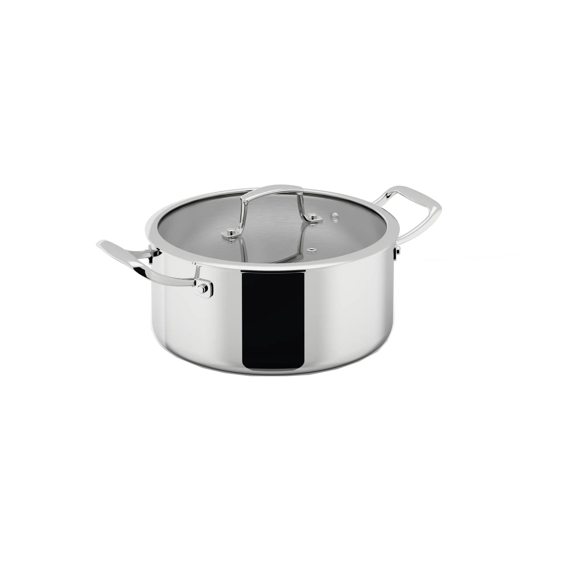 Dorre Trivence gryta Rostfritt st&aring;l, glaslock, 5 L