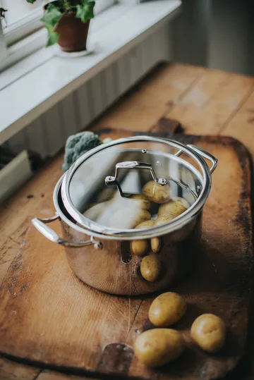Trivence gryta - Rostfritt stål, glaslock, 5 L - Dorre