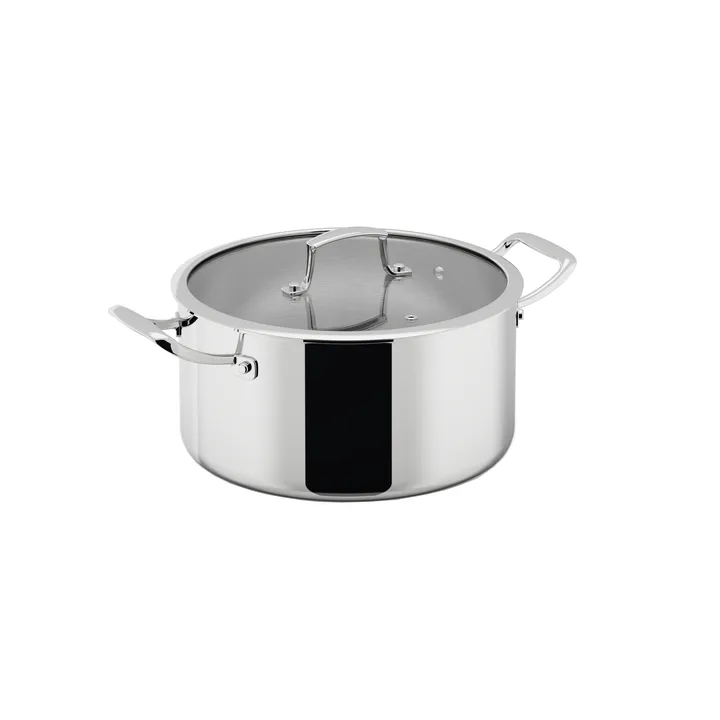 Trivence gryta - Rostfritt stål, glaslock, 7 L - Dorre