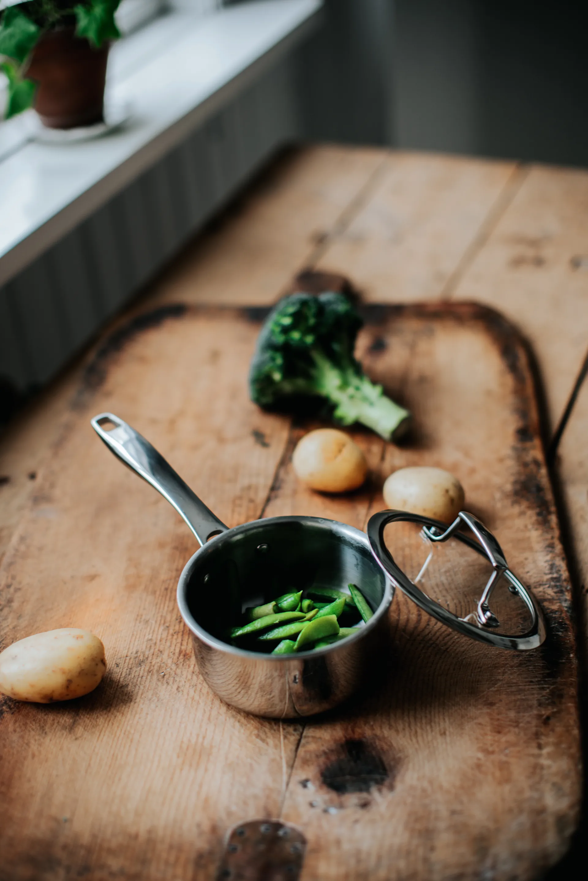 Trivence kastrull, Rostfritt stål, glaslock, 1 L Dorre