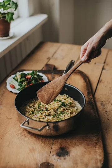 Trivence traktörpanna keramisk beläggning - Rostfritt stål, glaslock, Ø28 cm - Dorre