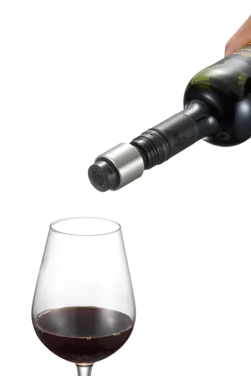 Verne vinluftare & vinförslutare - Svart - Dorre