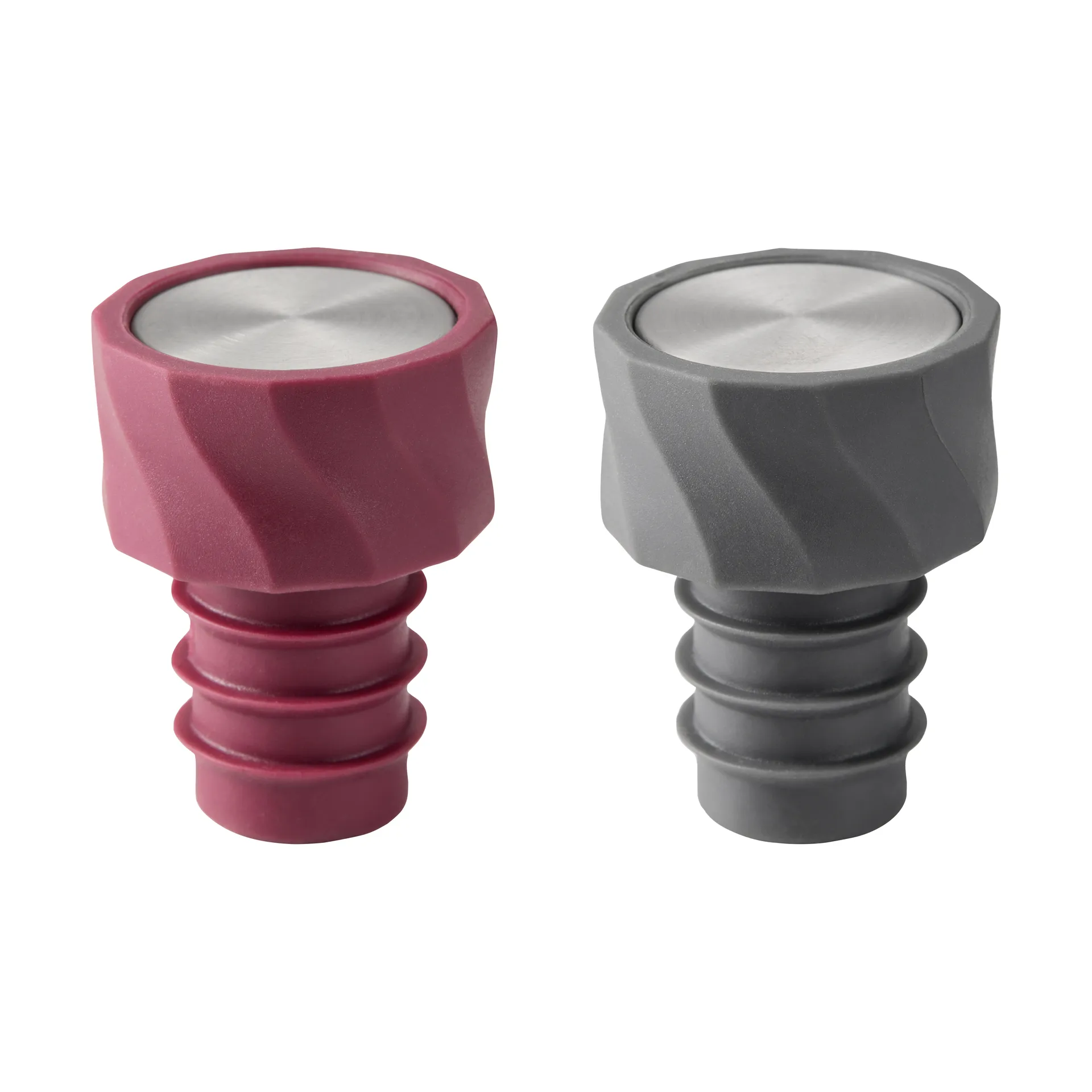 Vivi vinförslutare 2-pack 4,5cm, Svart-vinröd Dorre