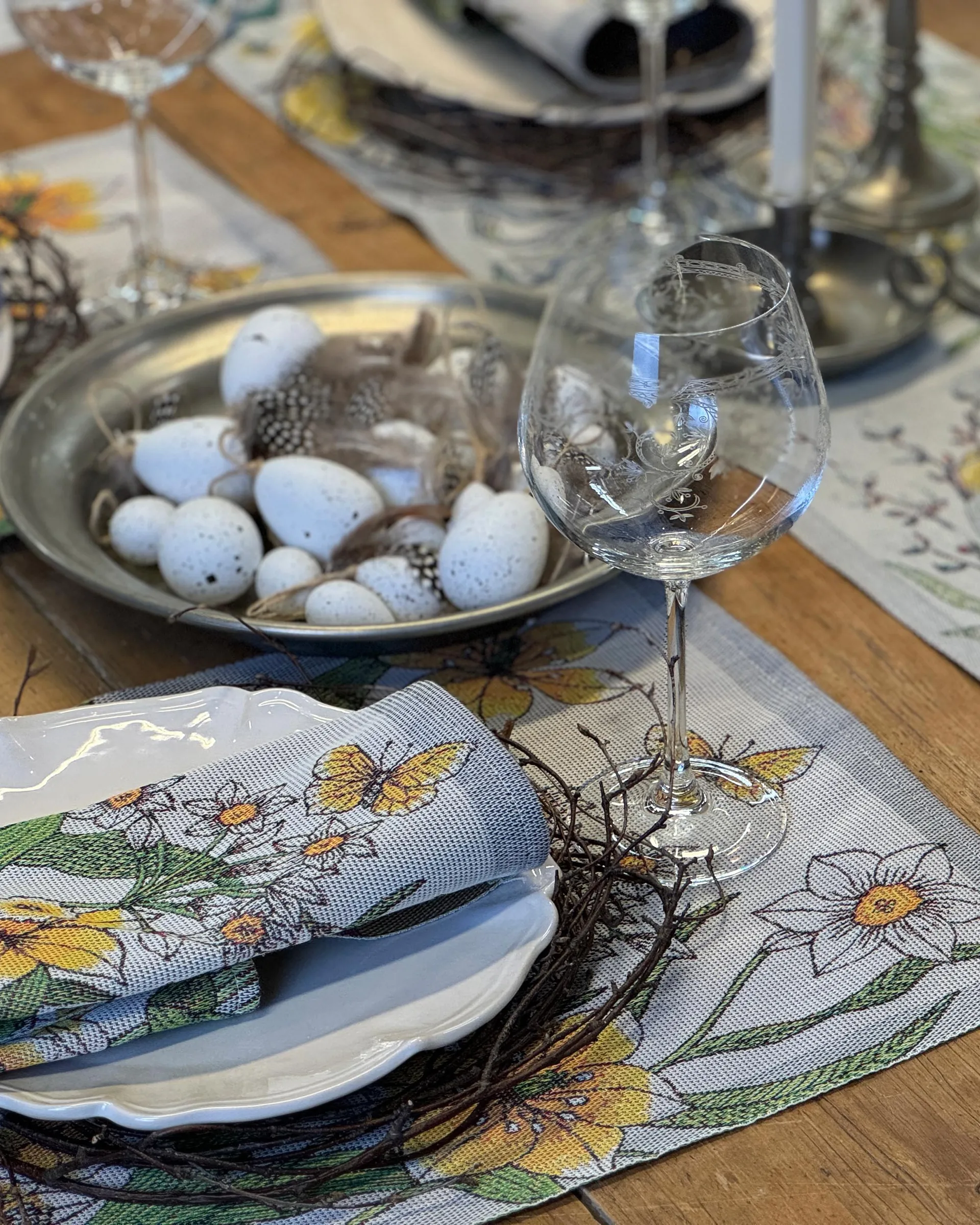 Daffodil kökshandduk 35x50 cm, Gul Ekelund Linneväveri