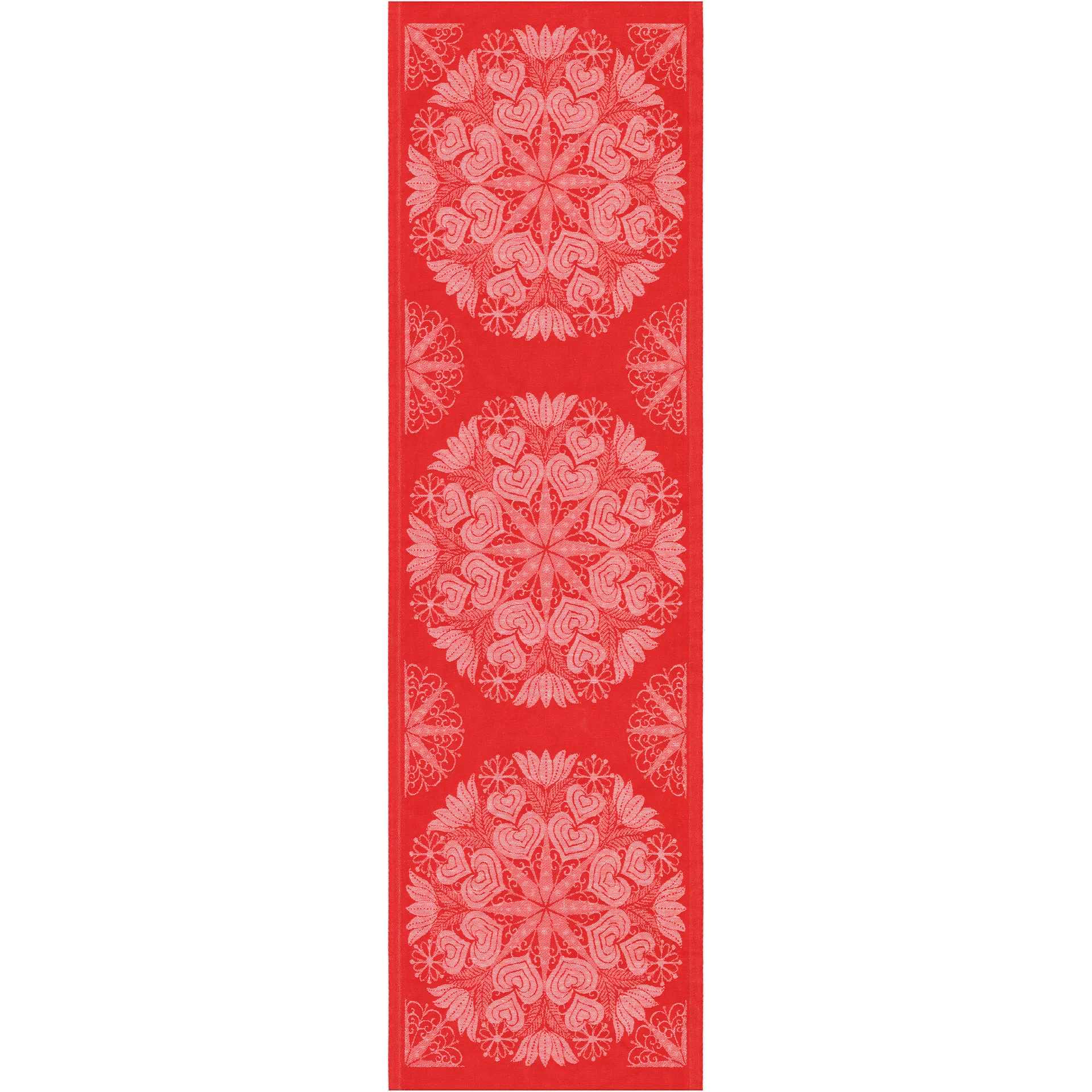 Hjärtbo bordslöpare 35x120 cm, Röd Ekelund Linneväveri