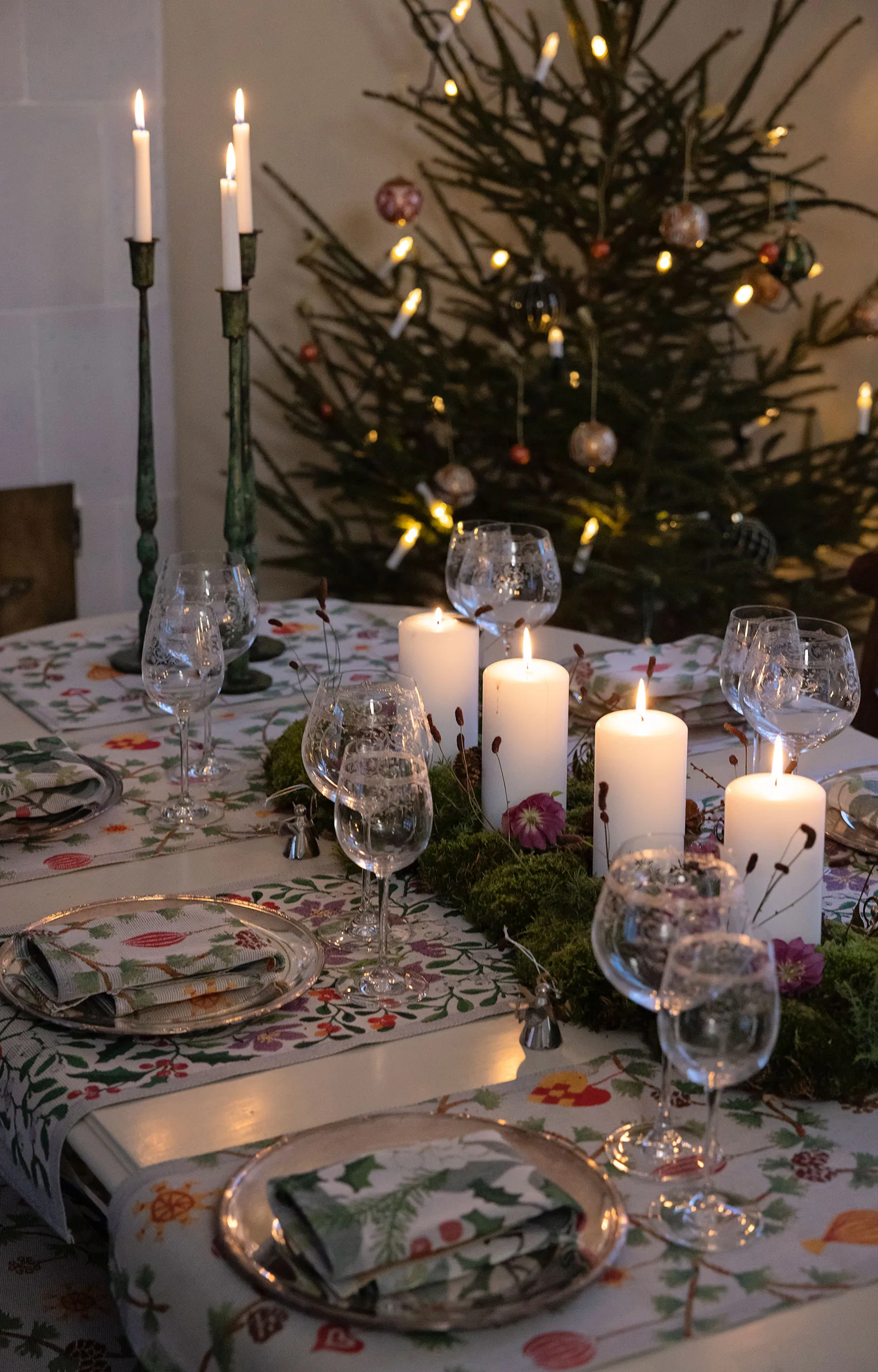 Julefröjd tygservett 35x35 cm, Multi Ekelund Linneväveri