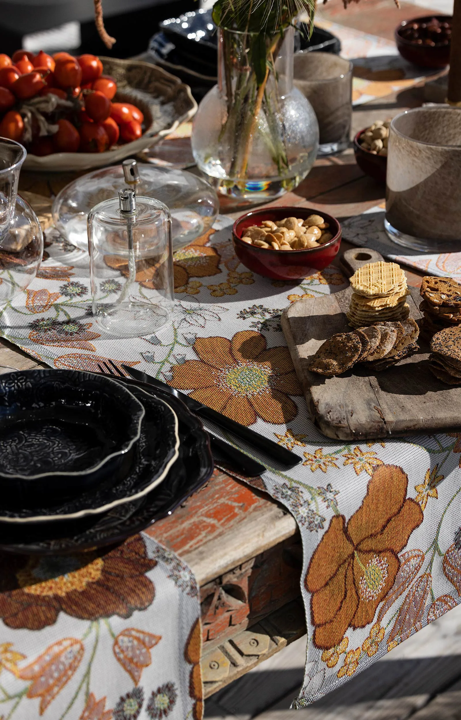 Kvällsblom kökshandduk 35x50 cm, Multi Ekelund Linneväveri