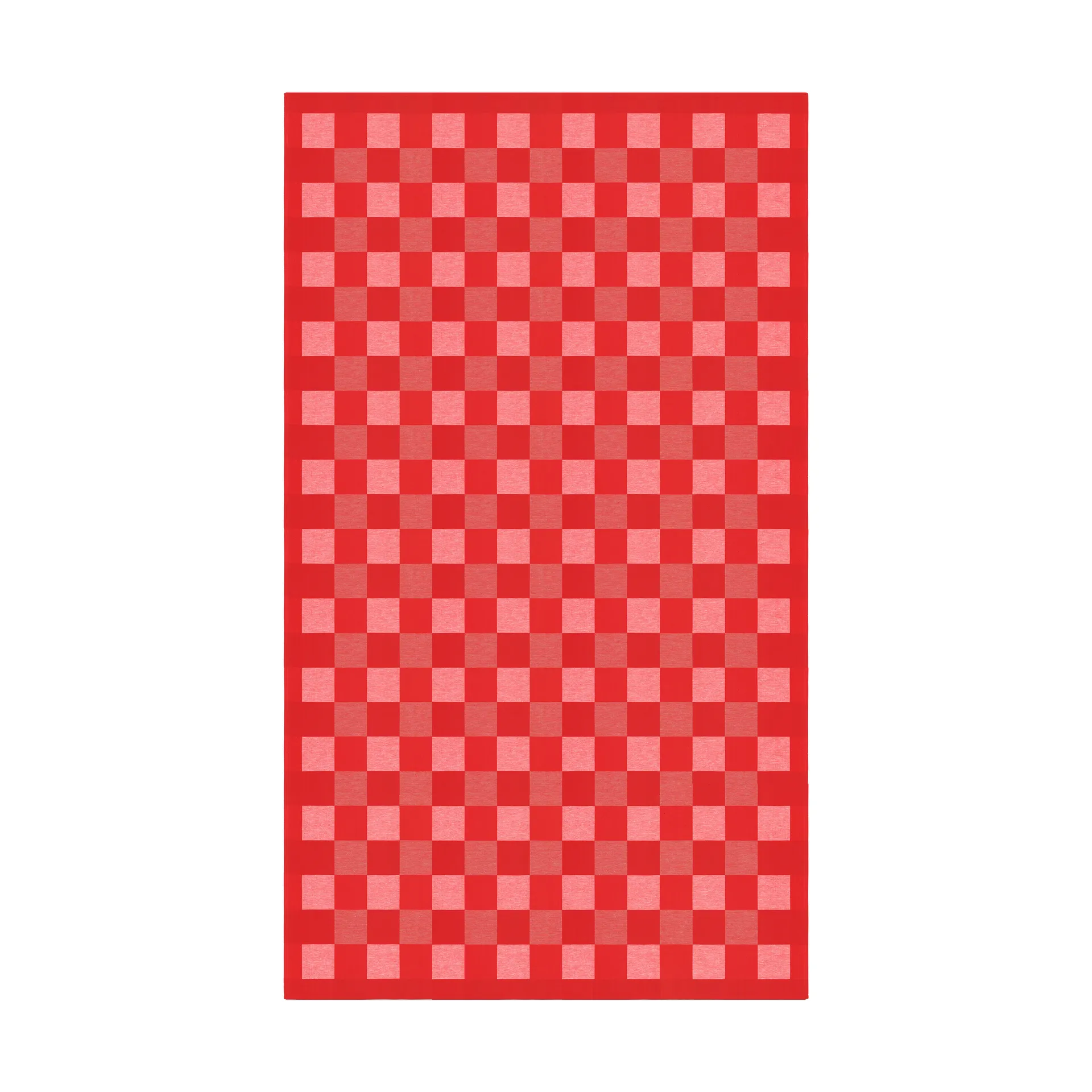 Schack bordsduk röd, 150x210 cm Ekelund Linneväveri