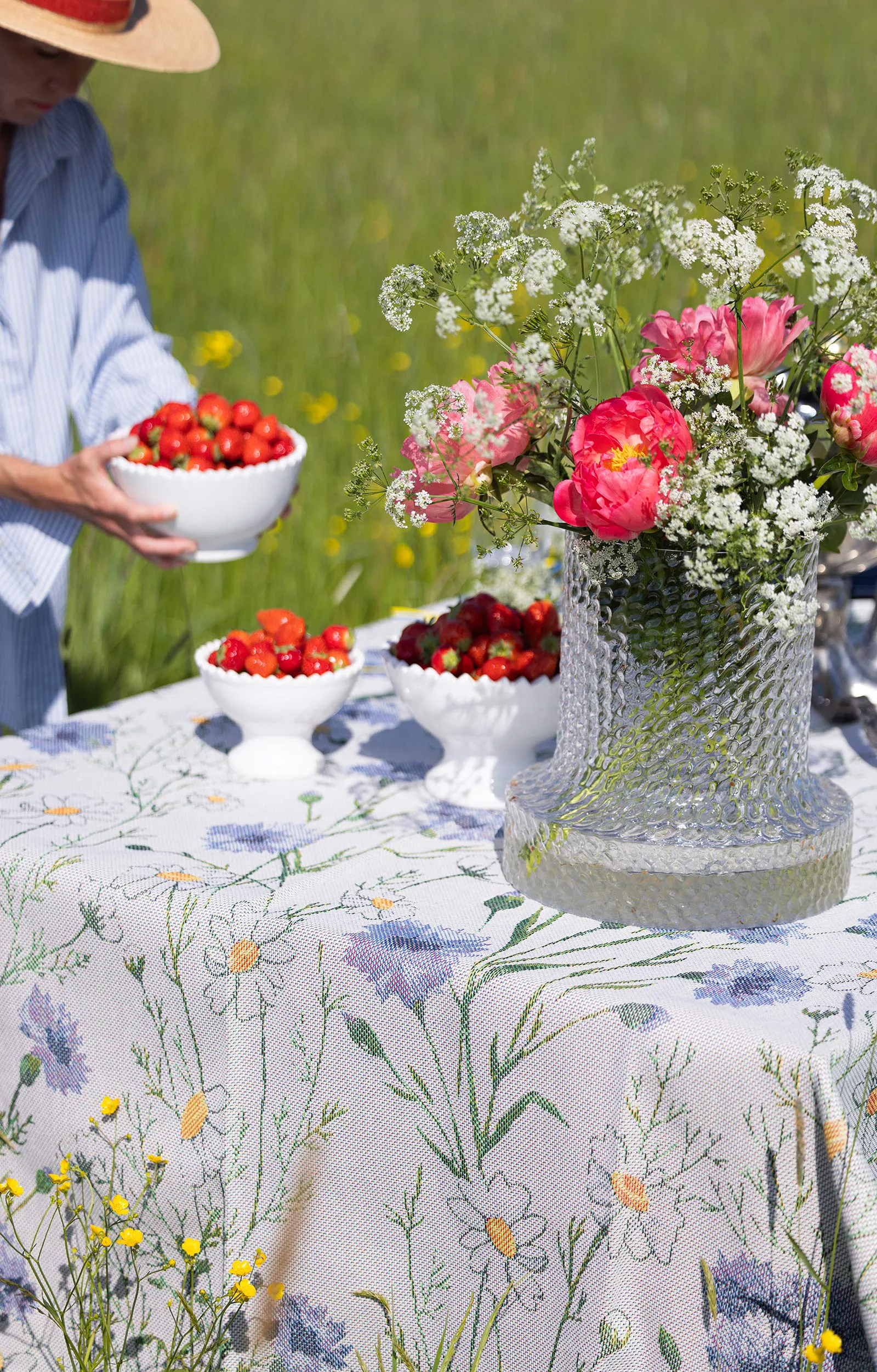 Sommar bordstablett 35x48 cm, Multi Ekelund Linneväveri