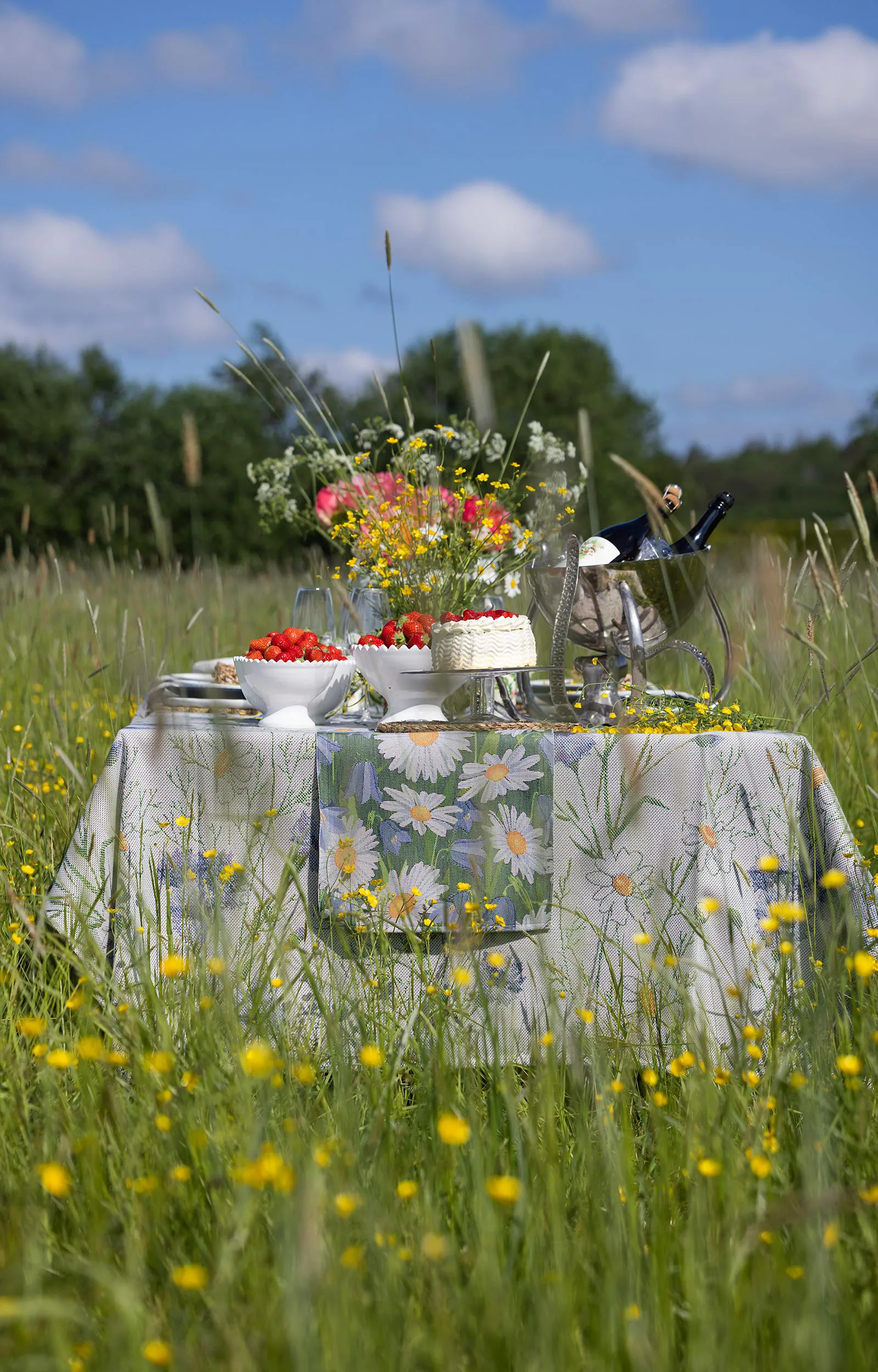 Sommar bordstablett 35x48 cm, Multi Ekelund Linneväveri