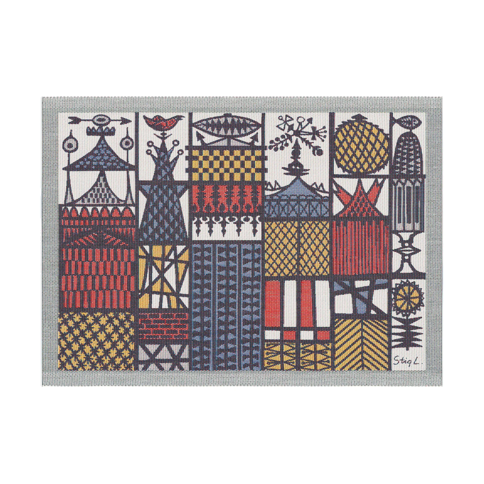 Stadsdel bordstablett 35x48 cm, Multi Ekelund Linneväveri