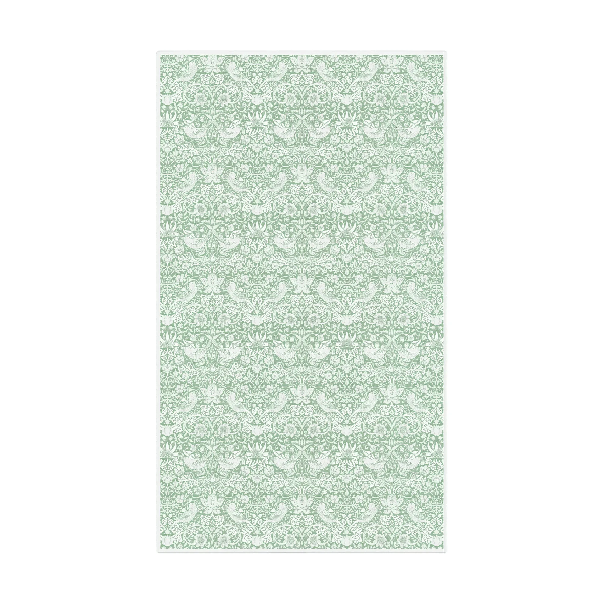 Strawberry Thief bordsduk 150x250 cm, Grön Ekelund Linneväveri