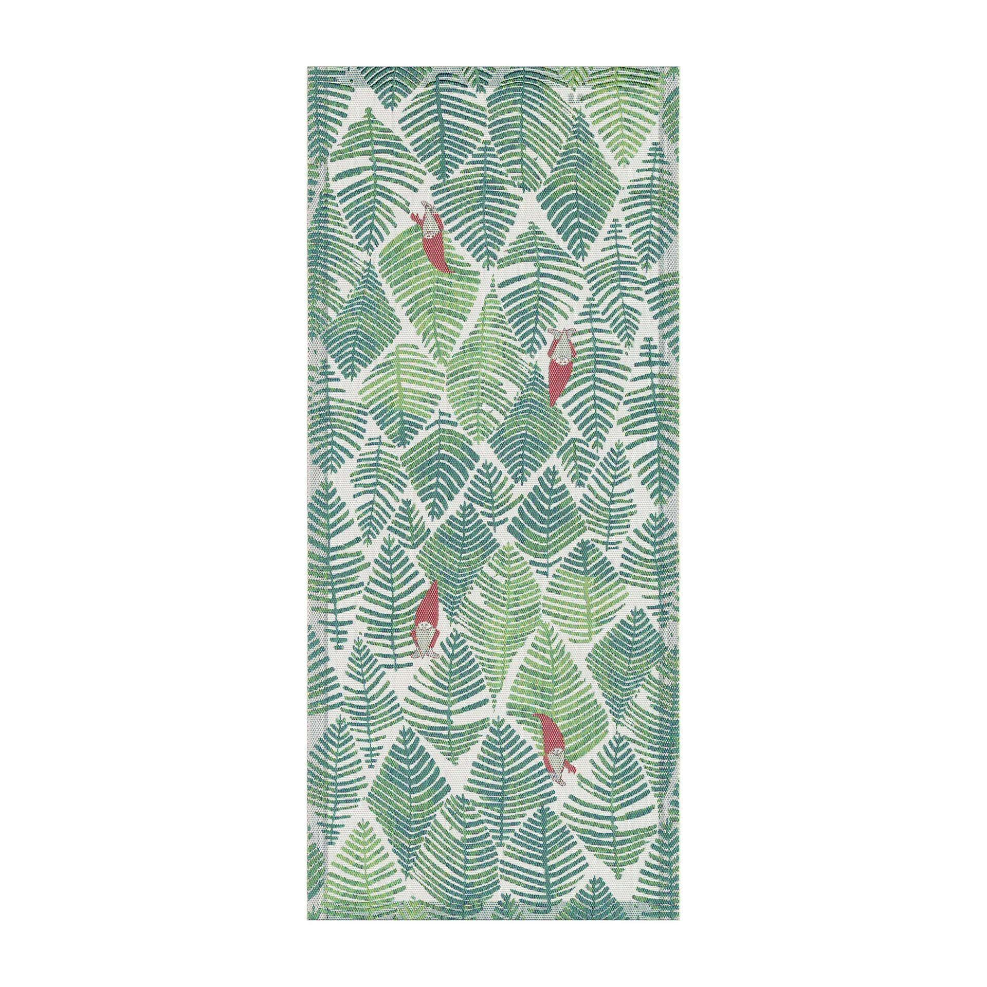 Tipp tapp bordslöpare 35x80 cm, Grön Ekelund Linneväveri