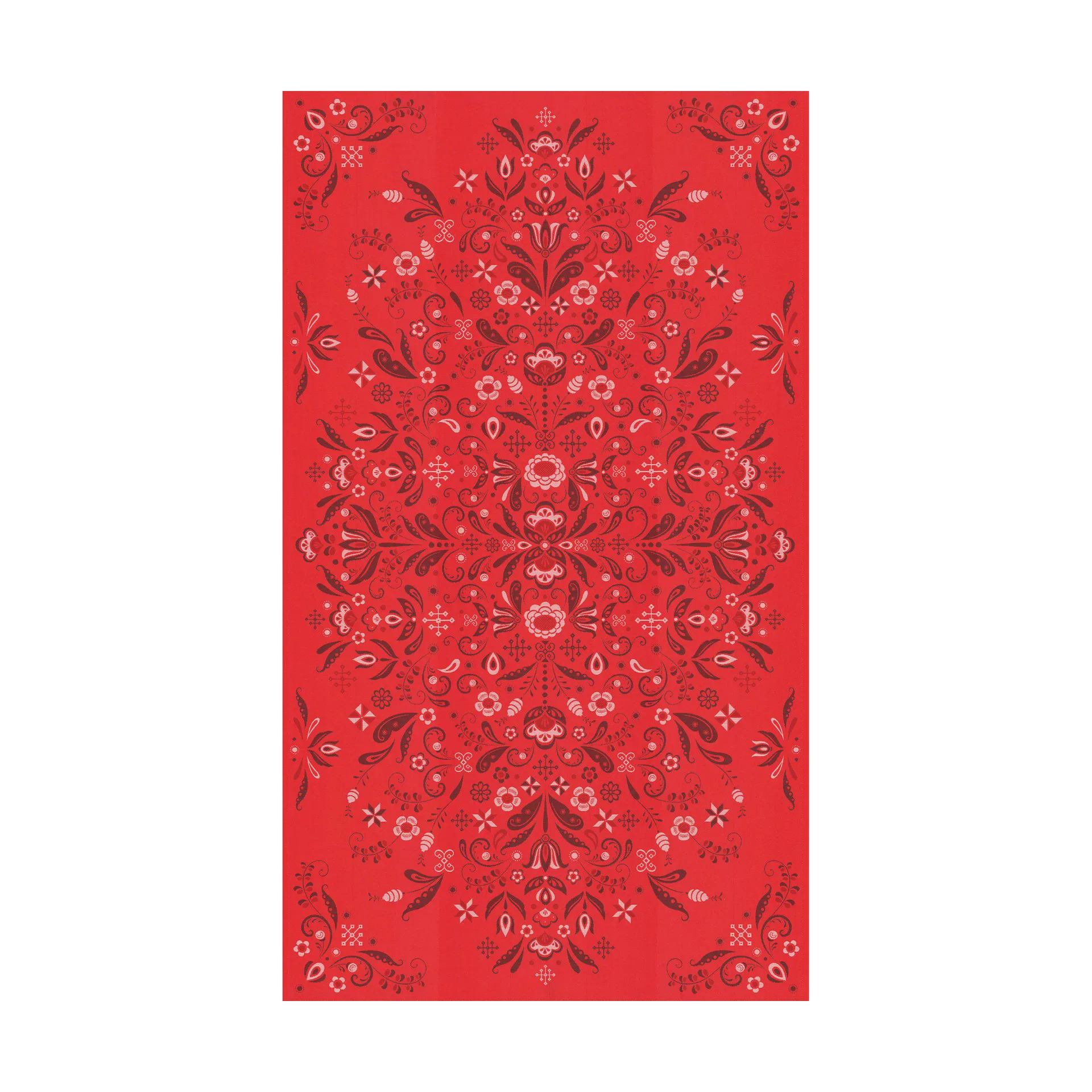 Torplyckan bordsduk 145x250 cm, Röd Ekelund Linneväveri