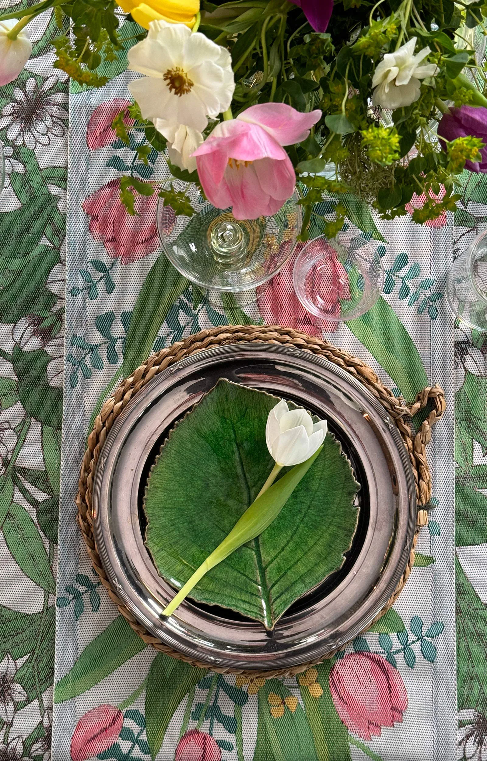 Tulpanlund Kökshandduk 35x50 cm, Multi Ekelund Linneväveri