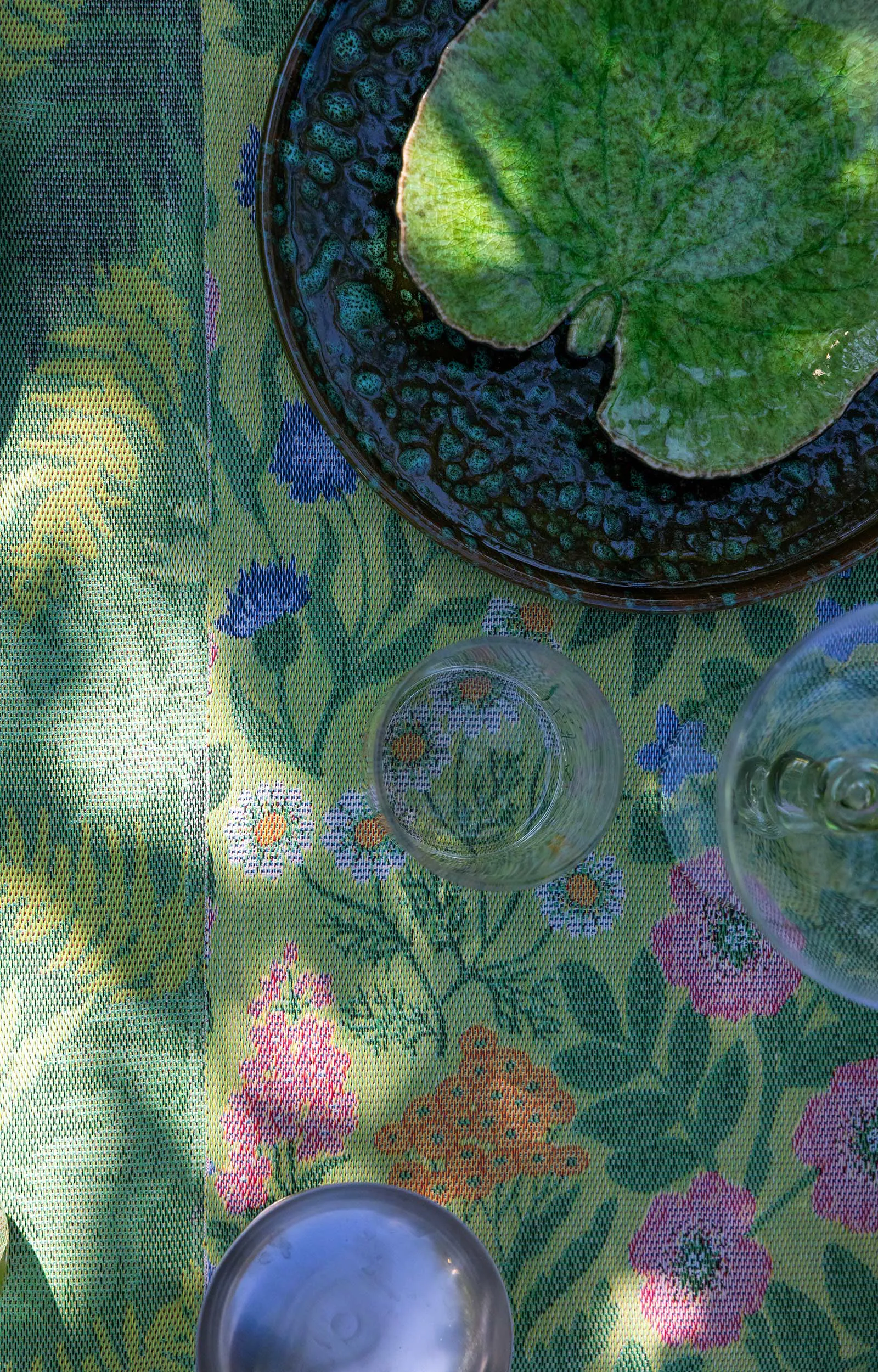 Vildblommor kökshandduk 35x50 cm, Grön Ekelund Linneväveri