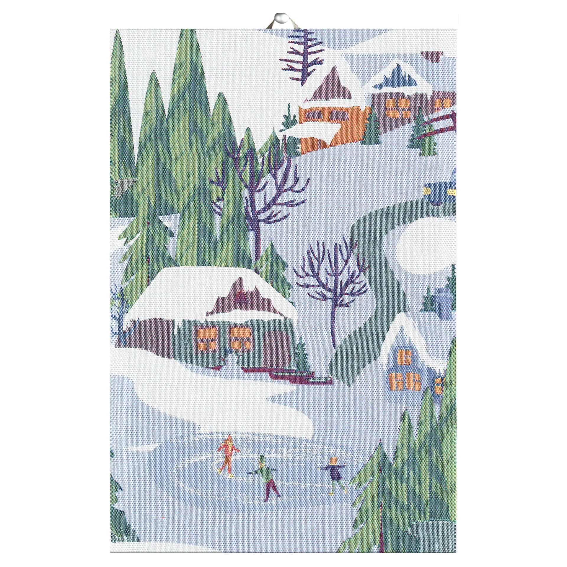 Vinterliv kökshandduk 40x60 cm, Multi Ekelund Linneväveri