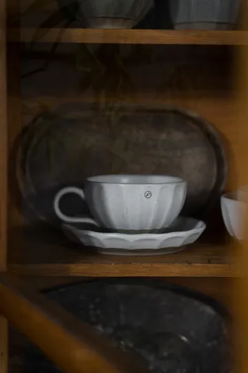 Ernst assiett stengods - Vit-natur, Ø17x3 cm - ERNST