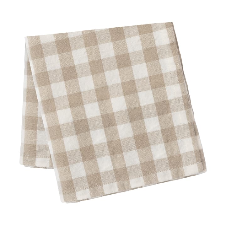 Ernst bordsduk rutig 145x340 cm, Beige-vit ERNST
