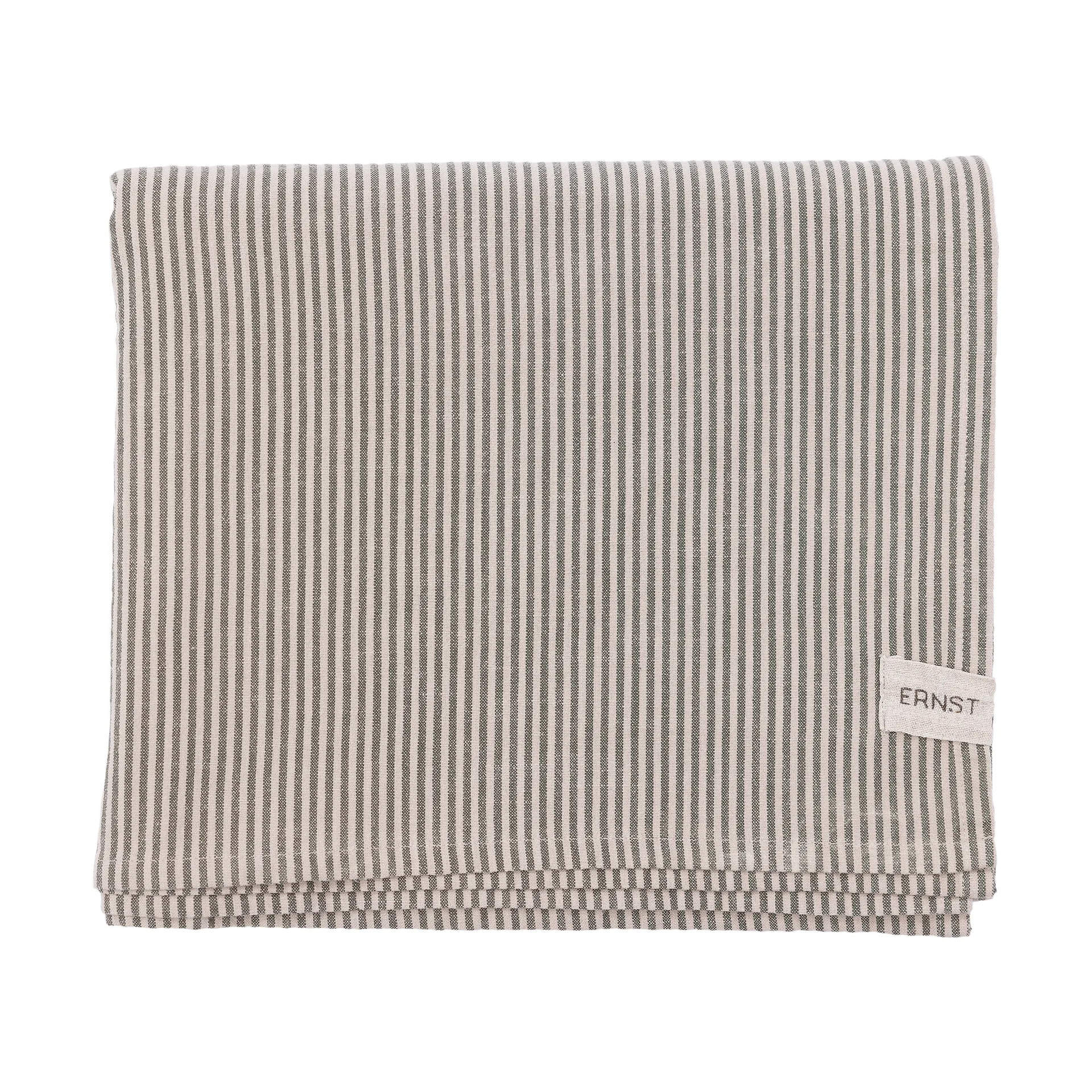 Ernst bordsduk smala ränder 145x300 cm, Grön-beige ERNST