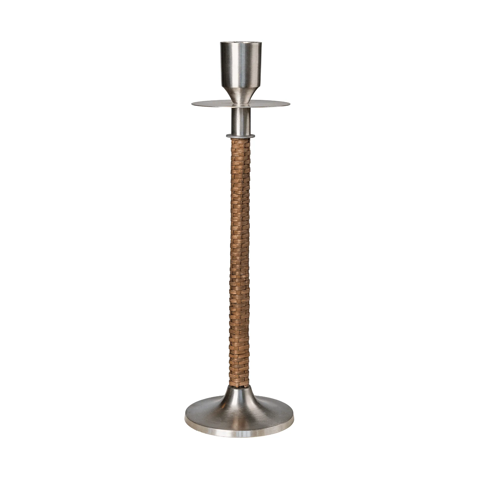 ERNST Ernst flätad ljusstake Borstad stål, Ø8x25 cm