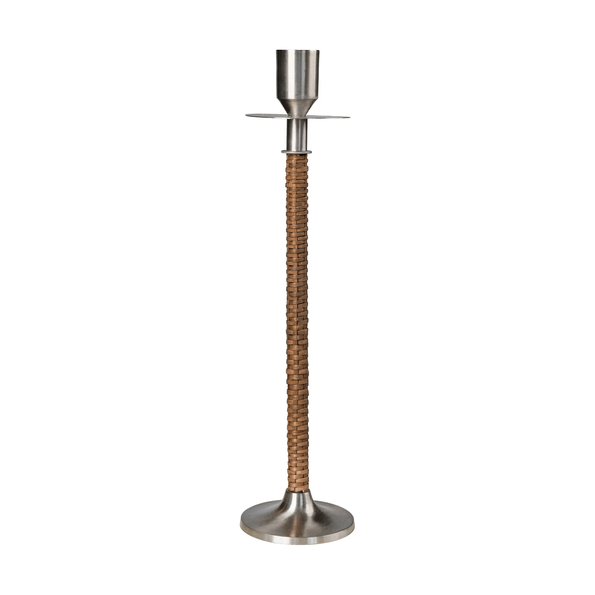 ERNST Ernst flätad ljusstake Borstad stål, Ø8x30 cm