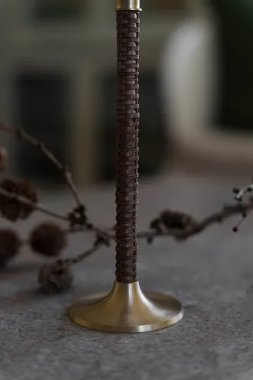 Ernst flätad ljusstake - Mässing, Ø8x25 cm - ERNST
