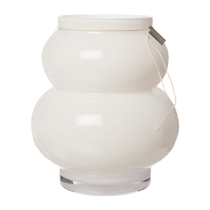 Ernst glasvas kurvig 21,5 cm, Vit ERNST