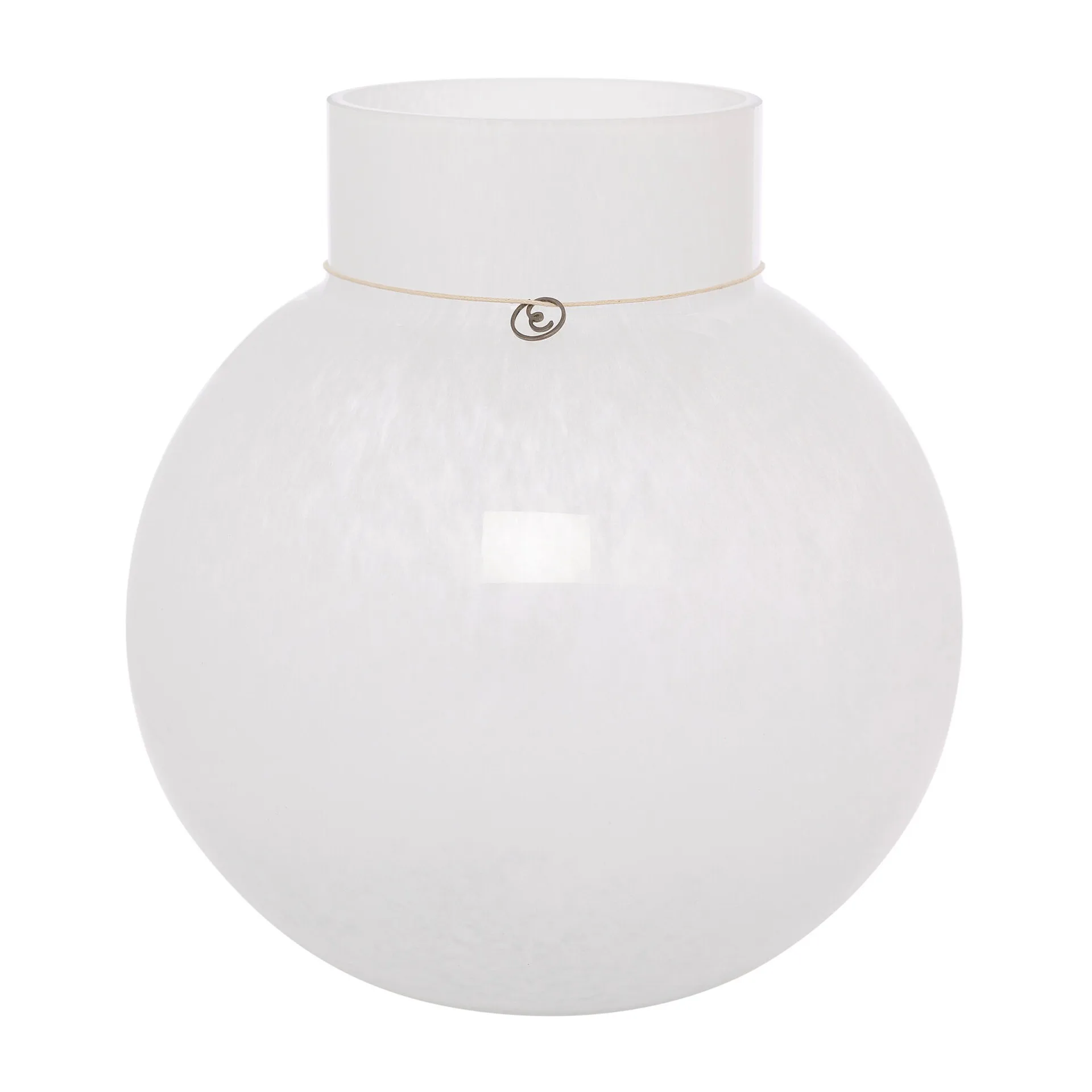 Ernst glasvas rund vit, H25 cm Ø24 cm ERNST