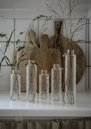 Ernst glasvas struktur klar - Ø5x15 cm - ERNST
