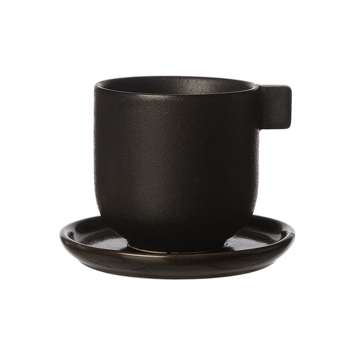 Ernst kaffekopp med fat 8,5 cm - Svart - ERNST