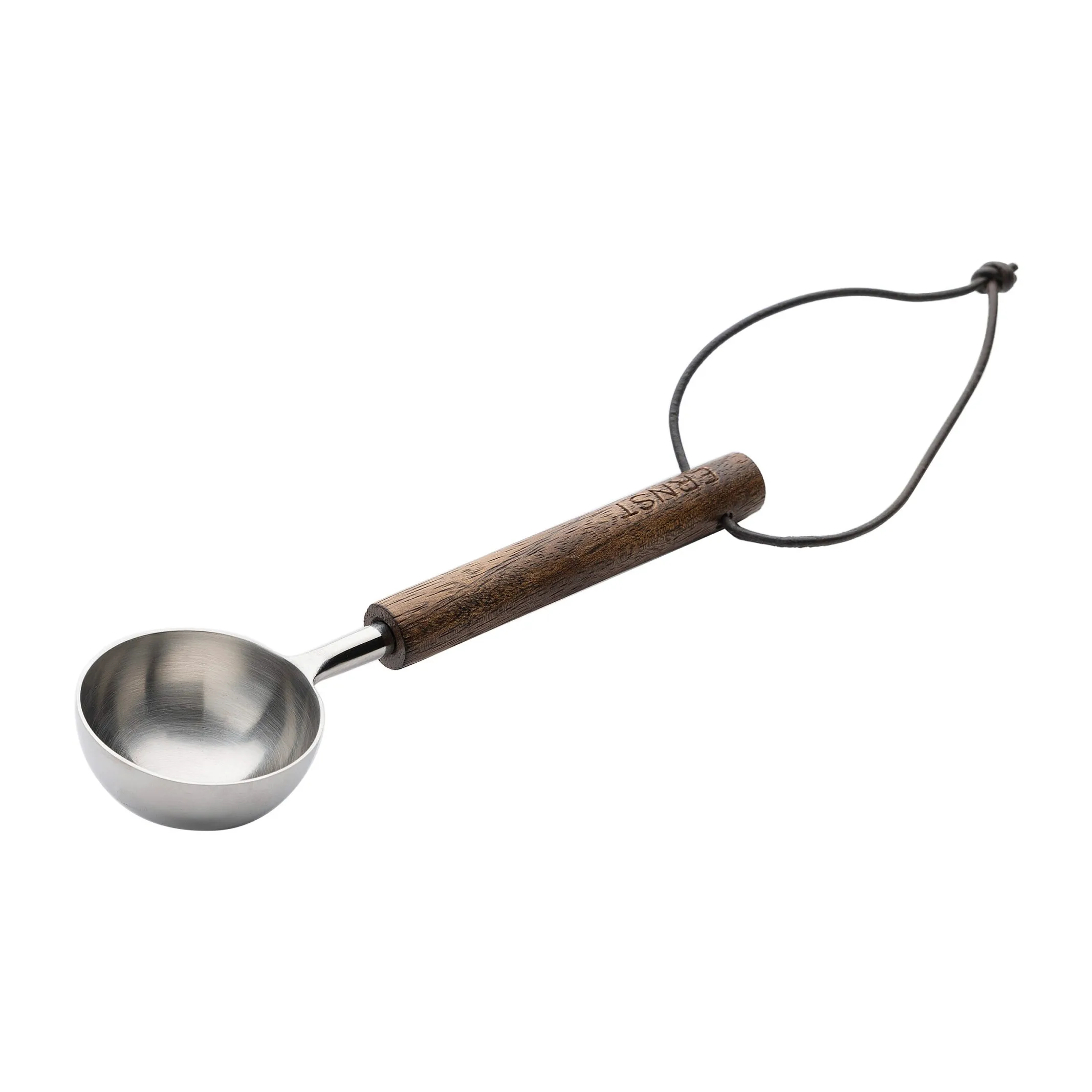 Ernst kaffemått med trähandtag, Mörkbrun