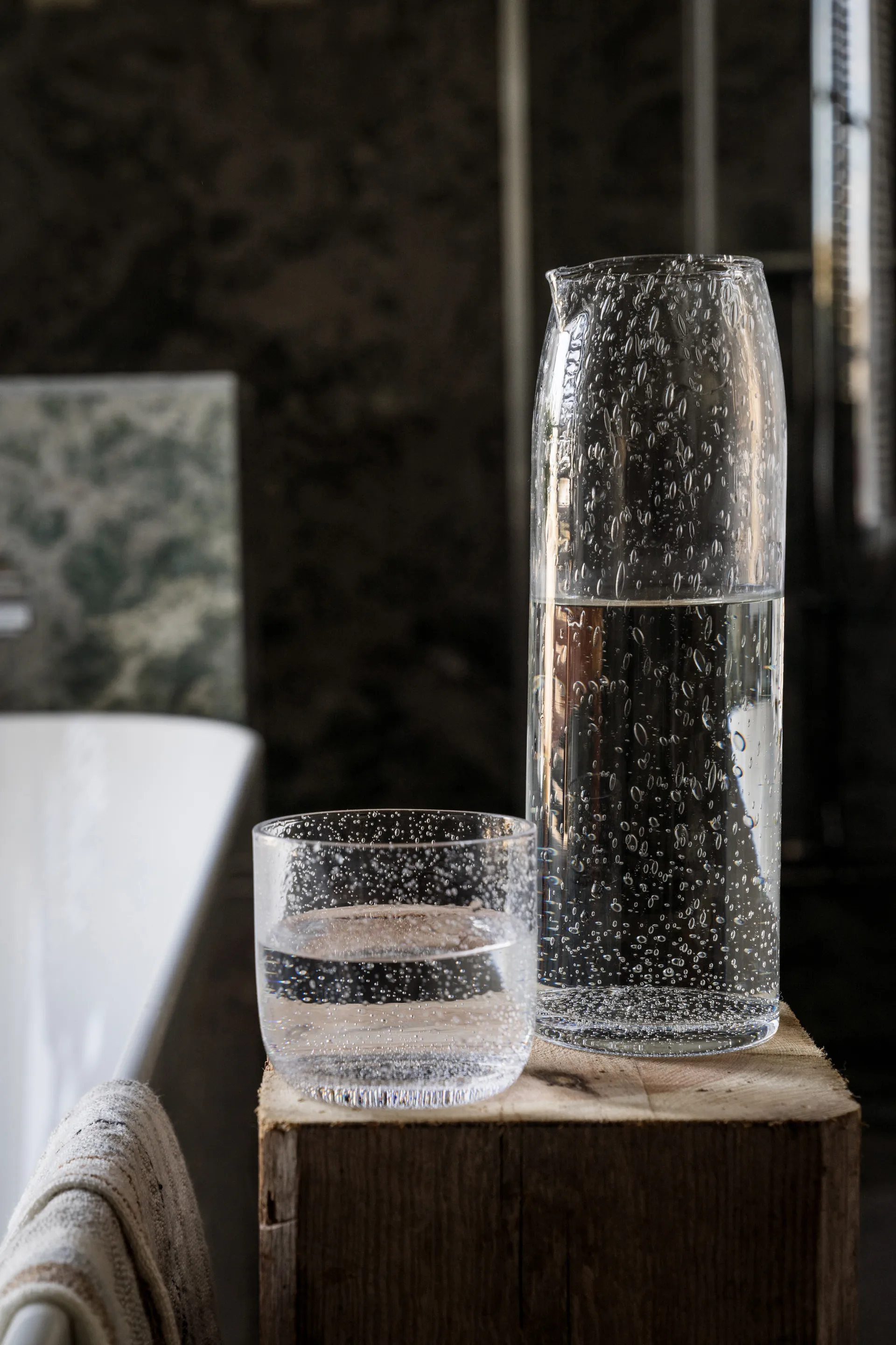 Ernst karaff bubbligt glas 1 L, Klar ERNST